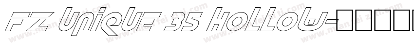 FZ UNIQUE 35 HOLLOW字体转换